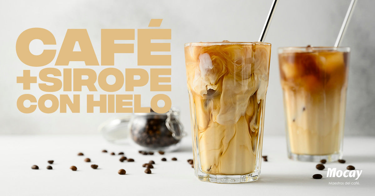 Café + sirope con hielo